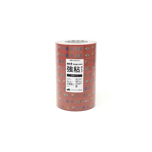 カモ井加工紙 mt large core 強粘着 カフェ 10巻 マスキングテープ マステ