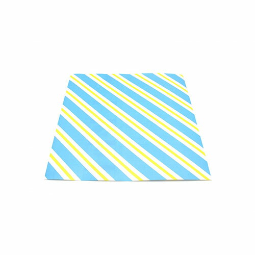 カモ井加工紙 mt リメイクシート スクエア ストライプ ライトブルーxイエロー