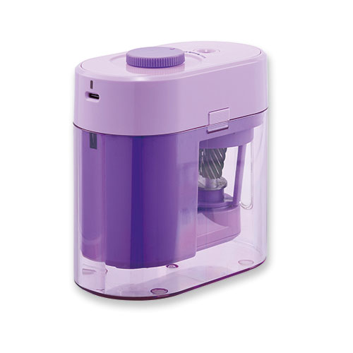 アスカ 充電式全自動えんぴつけずり もどっチャオ（ラベンダー）