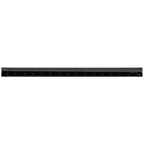 マービー ウチダ KD アルミ三角スケール 30cm 建築士用（ブラック）