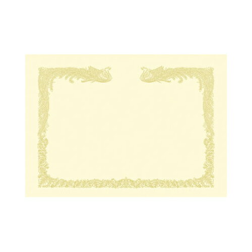 ササガワ　OA対応賞状用紙 縦書用 雲ナシ 100枚パック タカ印　A4判（クリーム）