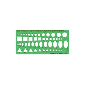 クラウン　テンプレート 多形定規　サイズ:横230×縦106×厚1mm