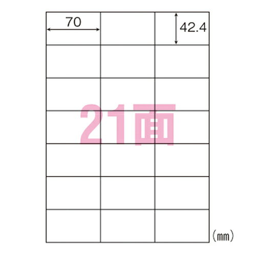 ヒサゴ エコノミー再生紙ラベル 100枚入 規格:A4判21面