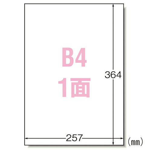 エーワン　ラベルシール〈レーザープリンタ〉　マット紙　規格：B4判1面