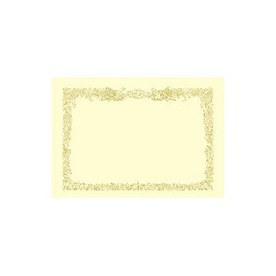 ササガワ　厚口OA対応賞状用紙　縦書用　10枚パック　タカ印　B4判（クリーム）