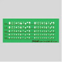 クラウン テンプレート 英字・数字定規 サイズ:横140×縦60×厚0.5mm