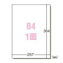 エーワン　ラベルシール〈プリンタ兼用〉　マット紙　ノーカットタイプ　規格：B4判1面