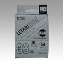 マックス ビーポップ(Bepop) ミニ・レタリ共通消耗品 LM-L536BWK 強粘着テープ 8m 36mm幅(白 黒文字)(2)
