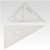 ●方位角を記入するなど海図用の機能満載。●標高尺、距離尺、高度尺、眼高差尺などの目盛や方位線を配置。●RoHS指令対応。●入数：1セット●規格：35cm型●厚：3mm●材質：PMMA(メタクリル)製●JANコード：4535808001691※商品コード：50161（2）ウチダ　井上式三角定規　　　3mm厚　35cm型