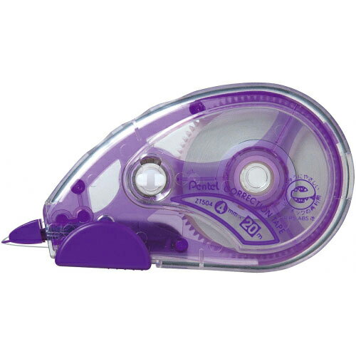 ぺんてる　修正テープ20m つめかえタイプ　幅4mm×長20m（紫）