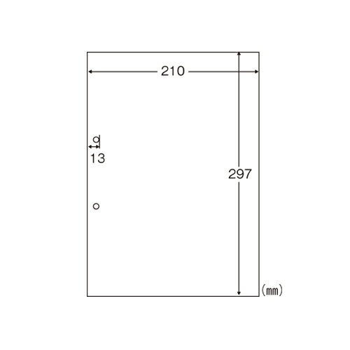 ※取寄せ品となる為メーカーに在庫があれば1週間程度でお届けいたします。メーカー欠品の場合はお待ちいただく場合もございます。※取寄せ品につき、お客様都合によるご注文後のキャンセルおよび返品はお受けできません。●色で区別しやすく、伝票の整理がしやすい。●入数：100枚●規格：A4判1面白紙●1片寸法：横210×縦297mm●穴数：2穴●穴間隔：80mm●紙厚：0.08mm●対応プリンタ：モノクロレーザー，カラーレーザー，インクジェット，モノクロコピー，カラーコピー●JANコード：4902668553248※商品コード：60926
