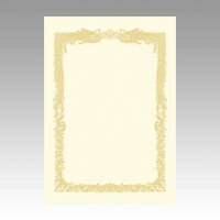 ササガワ　OA対応賞状用紙 横書用 10枚パック タカ印　B5判（クリーム）