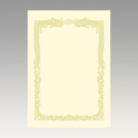 ササガワ　OA対応賞状用紙 横書用 10枚パック タカ印　A4判（クリーム）