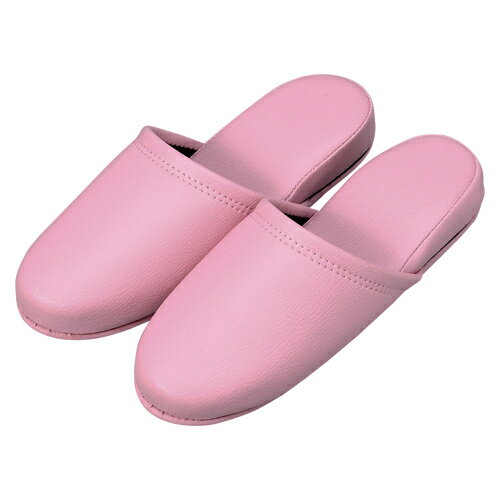 オーミケンシ　抗菌レザー調スリッパ　10足組 （ピンク）