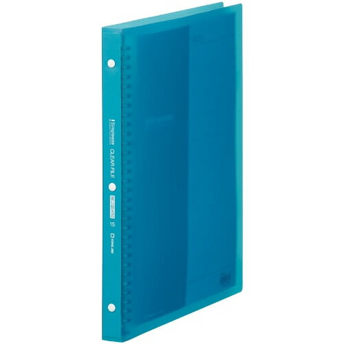 キングジム　シンプリーズ　クリアーファイル差し替え式（透明）　A4判タテ型　背幅24mm・30穴（青）のサムネイル