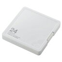 エレコム メモリカードケース インデックス台紙付き SD12枚・microSD12枚収納(ホワイト)