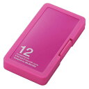 エレコム メモリカードケース インデックス台紙付き SD6枚・microSD6枚収納(ピンク)