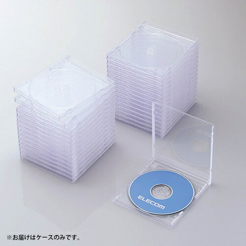 エレコム　CD/DVDプラケース 1枚収納 30パック（クリア）