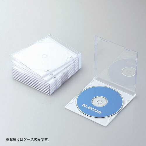 エレコム CD/DVDスリムプラケース 1枚収納 10パック(ホワイト) エレコム CD/DVDスリムプラケース 1枚収納 10パック(ホワイト)