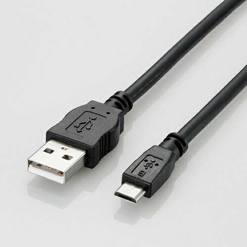 エレコム タブレット用USB2.0ケーブル A-microB 2A出力 0.8m(ブラック) エレコム タブレット用USB2.0ケーブル A-microB 2A出力 0.8m(ブラック)