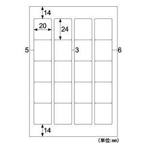 ※取寄せ品となる為メーカーに在庫があれば1週間程度でお届けいたします。メーカー欠品の場合はお待ちいただく場合もございます。※取寄せ品につき、お客様都合によるご注文後のキャンセルおよび返品はお受けできません。●インデックスタック20ホワイト●入数：1個●入数：10枚●用紙サイズ：はがき(100×148mm)●ラベルサイズ：20×24mm●面付数：20面●厚さ：0.22mm●坪量：196g/m2●材質：上質紙●レーザ・インクジェット・熱転写・コピー対応●JANコード：4902668098374※商品コード：051-01014