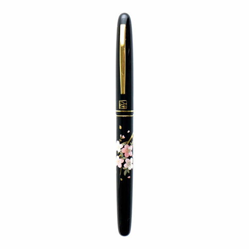 呉竹　くれ竹万年毛筆 蒔絵物語　桜唄 黒　毛筆 スペアインキ3本付き（桐箱入）