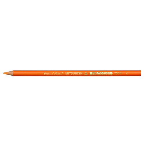 【エントリーでポイント5倍　8/1〜8/31まで】 三菱鉛筆 色鉛筆 ポリカラー K7500.4 #4 だいだい色