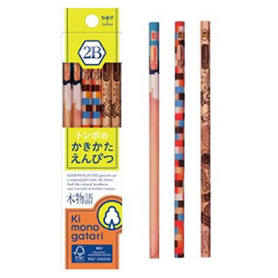 トンボ鉛筆　かきかた鉛筆　Ki　monogatari　木物語　2B（黄緑）