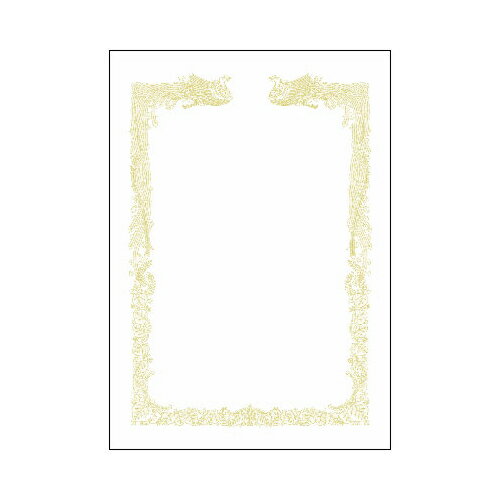 ササガワ OA対応賞状用紙 縦書用 雲ナシ 100枚パック タカ印 B4判（白）