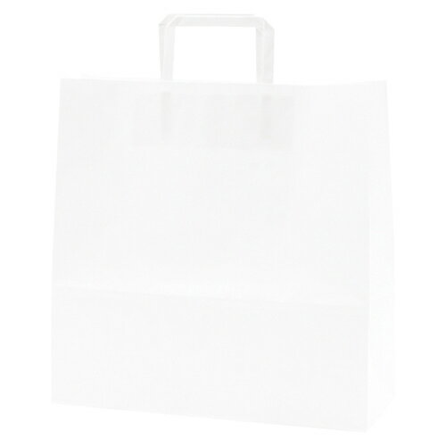シモジマ HEIKO 手提紙袋 晒白無地 ツヤ無し(50枚入)・平紐（白）
