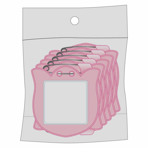 共栄プラスチック　チューリップ型名札（ピンク）