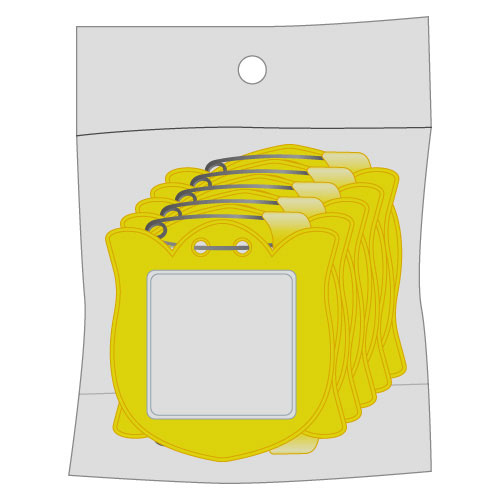 共栄プラスチック　チューリップ型名札（イエロー）