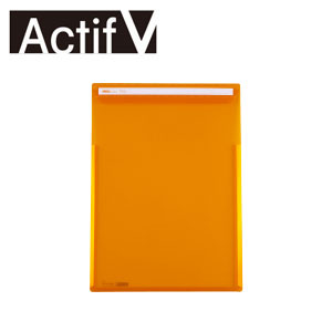 セキセイ　ActifV（アクティフV）　フリップファイル＜タテ＞　A4（オレンジ）