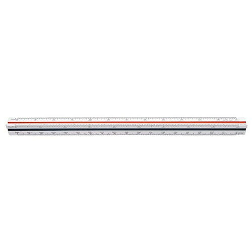 ウチダ 三角スケール 土地・家屋用 副尺付き 30cm 30cm