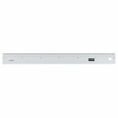 ウチダ　直線定規 24cm型 2mm厚　目盛:24cm
