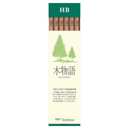 トンボ鉛筆　鉛筆 S木物語 HB　12本入