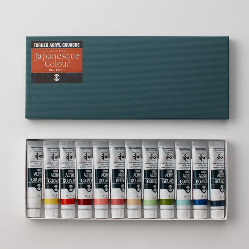 ターナー アクリルガッシュ ジャパネスクカラー 20ml 12色セット チューブ入り