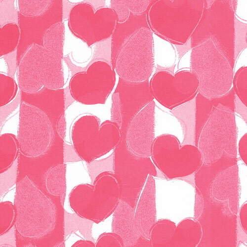ササガワ 包装紙 ハート柄 50枚 半才判 アムールピンク