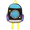 松村商店 リュックサック コスモロケット 子ども用 保育園 幼稚園 ベルト固定 ワイヤー口(ブラック)