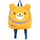 松村商店 やわらかニット クマ カブセリュック 子ども用 保育園 幼稚園 動物 プレゼント(オレンジ)