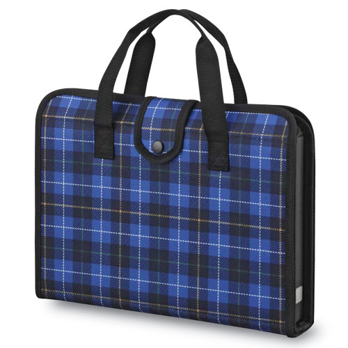 呉竹 書道セット 習字 授業 小学生 習い事 一式セット チェック柄 青色 ブルー GA570-13(青チェック柄)