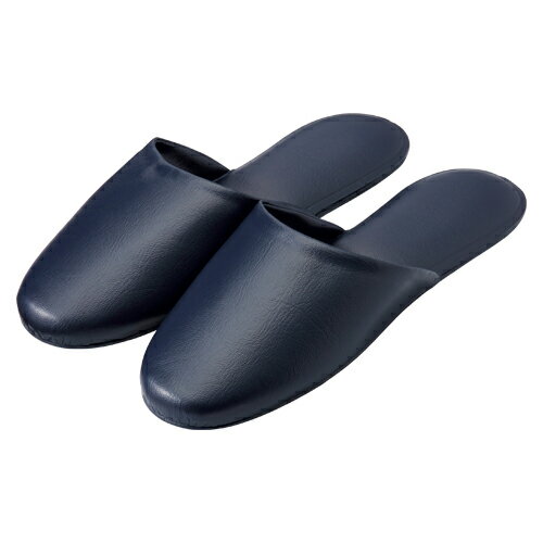 オーミケンシ　レザー調スリッパ 5706-10（ダークブルー）