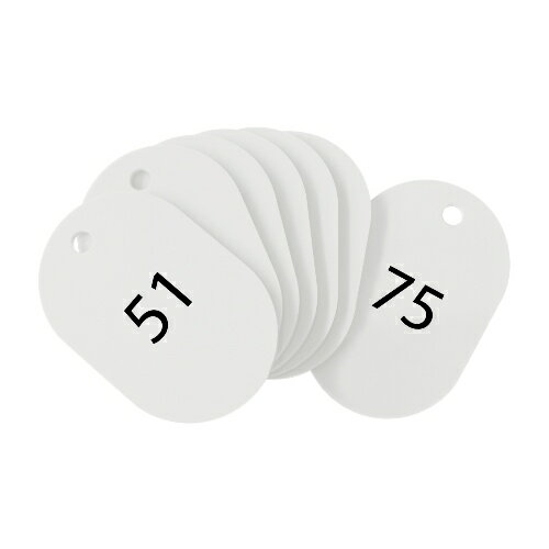 オープン　スチロール番号札　番号入 大（白）