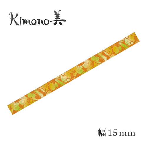 カミイソ　和紙マスキングテープ　kimono美　粋　宝尽し　幅15mm 1