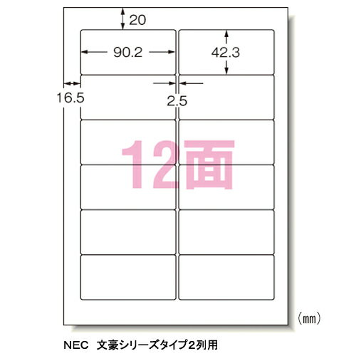 エーワン パソコンプリンタ&ワープロラベルシール〈プリンタ兼用〉 マット紙(A4判) 100枚入 規格:A4判12面 エーワン パソコンプリンタ&ワープロラベルシール〈プリンタ兼用〉 マット紙(A4判) 100枚入 規格:A4判12面