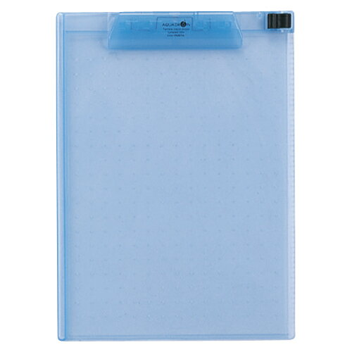 リヒトラブ AQUA DROPs クリップボード A4判タテ型（青）