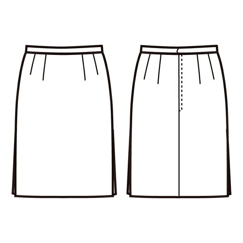 カンセン　オフィスウェア　プリーツスカート サイズ:13号 胸囲70cm,ヒップ98cm,ベルト下前丈54.5cm（ネイビー）