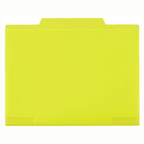 セキセイ　アクティフ 6インデックスフォルダー ヨコ型　A4判ヨコ型 7ポケット（ライトグリーン）