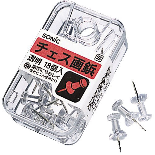 ソニック　チェス画鋲（透明）