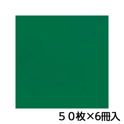 トーヨー　単色おりがみ　24．0　ふか緑　折り紙　折紙　1セット（50枚×6冊）